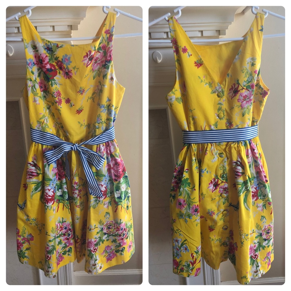 Yellow Floral Spring Dress